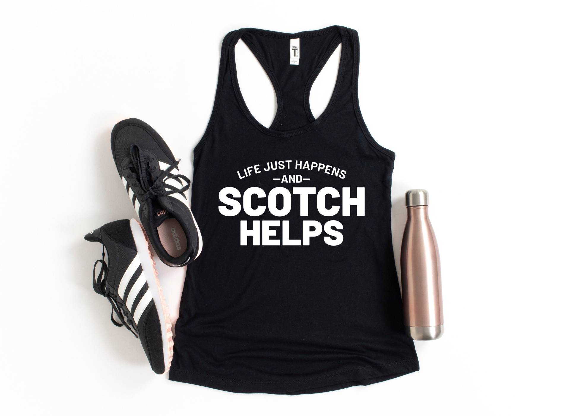 Scotch Trinker Geschenk Leben Passiert Hilft Vintage Tanks Top Niedlich Tank Lustig von SimplyTraded