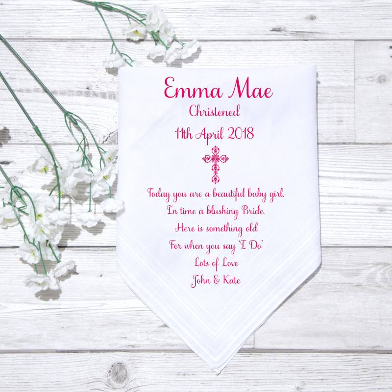 Personalisierte Taufe Handkerchef Geschenk Baby Girl Boy Gegenwart Keepsake Gottes Mutter Gott Vater, Neue Naming Day Personalisierte Taufe Handkerchef Geschenk Baby Girl Boy Gegenwart Keepsake Gottes Mutter Gott Vater, Neue Naming Day von SimplyUniqueUk