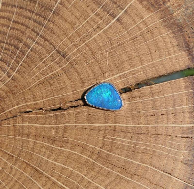 sterling Silber Opal Krawattennadel|Krawattennadel|Handgefertigt|Unikat|Unikat|Unikat|Hochzeit|Bräutigam|Ausgefallen|Auffällig|Geschenk Für von SimplyopalGB