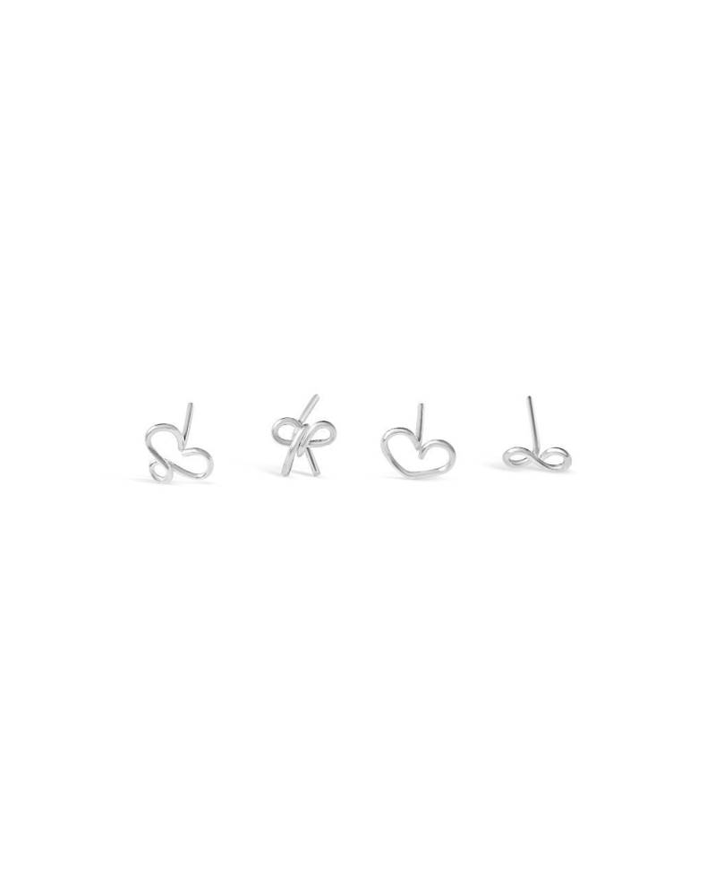 Kleine Herz Infinity Bogen Knorpel Helix Ohrstecker - Set Mit 4 Ohrringe Hochwertiger Zierliche Schmuck Sterling Silber/14K Gold Filled Kleine Herz Infinity Bogen Knorpel Helix Ohrstecker - Set Mit 4 Ohrringe Hochwertiger Zierliche Schmuck Sterling Silber/14K Gold Filled von SimplyyCharming