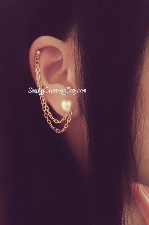 Perle Herz Knorpel Kette Ohrringe Doppel Lobe Helix Ohr Manschette Mehrere Piercing Ohrstecker Schmuck Perle Herz Knorpel Kette Ohrringe Doppel Lobe Helix Ohr Manschette Mehrere Piercing Ohrstecker Schmuck von SimplyyCharming