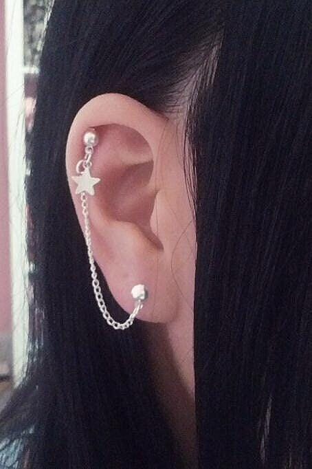 Stern Helix Knorpel Kette Ohrring Doppel Lobe Piercings Ohrstecker Ohrmanschette Mehrere Piercing Schmuck Tiny Star Charm Baumeln Ohrringe Stern Helix Knorpel Kette Ohrring Doppel Lobe Piercings Ohrstecker Ohrmanschette Mehrere Piercing Schmuck Tiny Star Charm Baumeln Ohrringe von SimplyyCharming