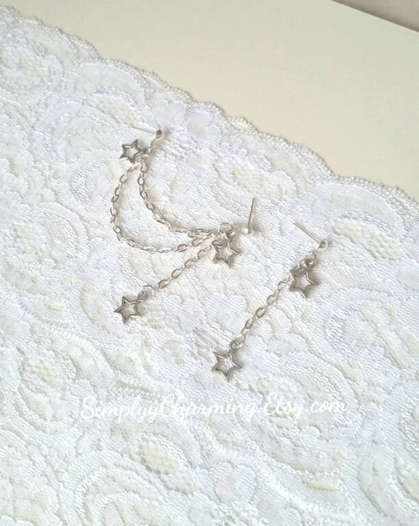 stern Charms Knorpel Kette Ohrring Doppel Bolzen Piercing Lobe Helix Baumeln stern Charms Knorpel Kette Ohrring Doppel Bolzen Piercing Lobe Helix Baumeln von SimplyyCharming