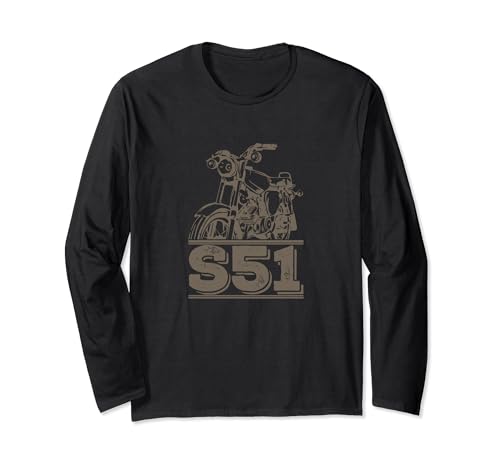 Herren - Simson S51 Moped Design Langarmshirt von Simson S51 teile