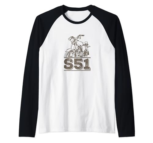 Herren - Simson S51 Moped Design Raglan von Simson S51 teile