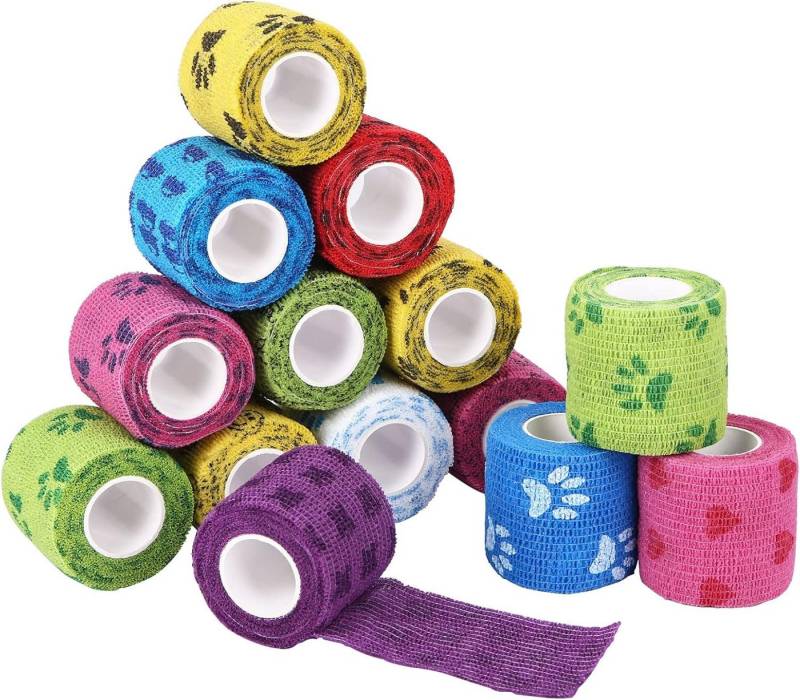 SinLaw Bandage 14 Rollen mit selbstklebenden Bandagen für Haustiere und Sport (1-tlg), selbstklebende bandage kinder,elastischer verband selbstklebend von SinLaw