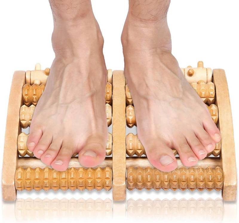 SinLaw Fußmassagegerät Fußmassagerollen aus Holz zur Stimulation und Entspannung der Füße., 1-tlg., glatte Oberfläche von SinLaw