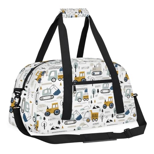 Reisetasche für Kinder, Reisetasche, Wochenendtasche, Übernachtungstasche, Sporttasche, Gymnastik, Übernachtungstasche, Cartoon Truck, standard, Tasche von SinSenMa