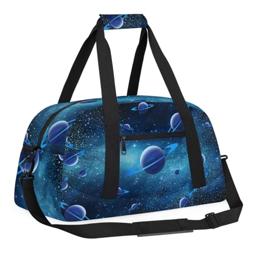 Space Kinder-Reisetasche für Jungen, Wochenendtasche, wasserdicht, Sport, Fitnessstudio, Handgepäcktasche, faltbar, Übernachtungen, Training, Gymnastik, Yoga, Teenager, Standard, standard, Tasche von SinSenMa