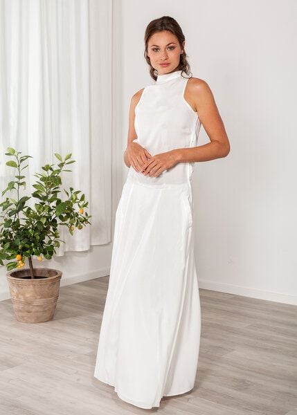 SinWeaver alternative fashion Abendkleid lang - Festkleid ärmellos mit Kragen, Maxikleid mit Taschen von SinWeaver alternative fashion