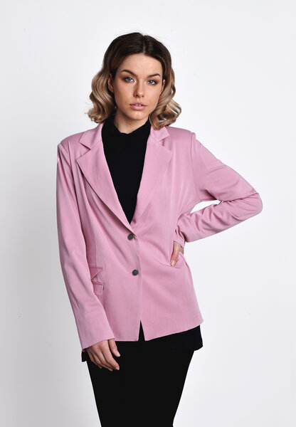 SinWeaver alternative fashion Blazer, Longblazer tailliert rosa von SinWeaver alternative fashion