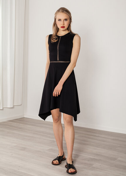 SinWeaver alternative fashion Kurzes Kleid schwarz oder blau Abendkleid schlicht von SinWeaver alternative fashion