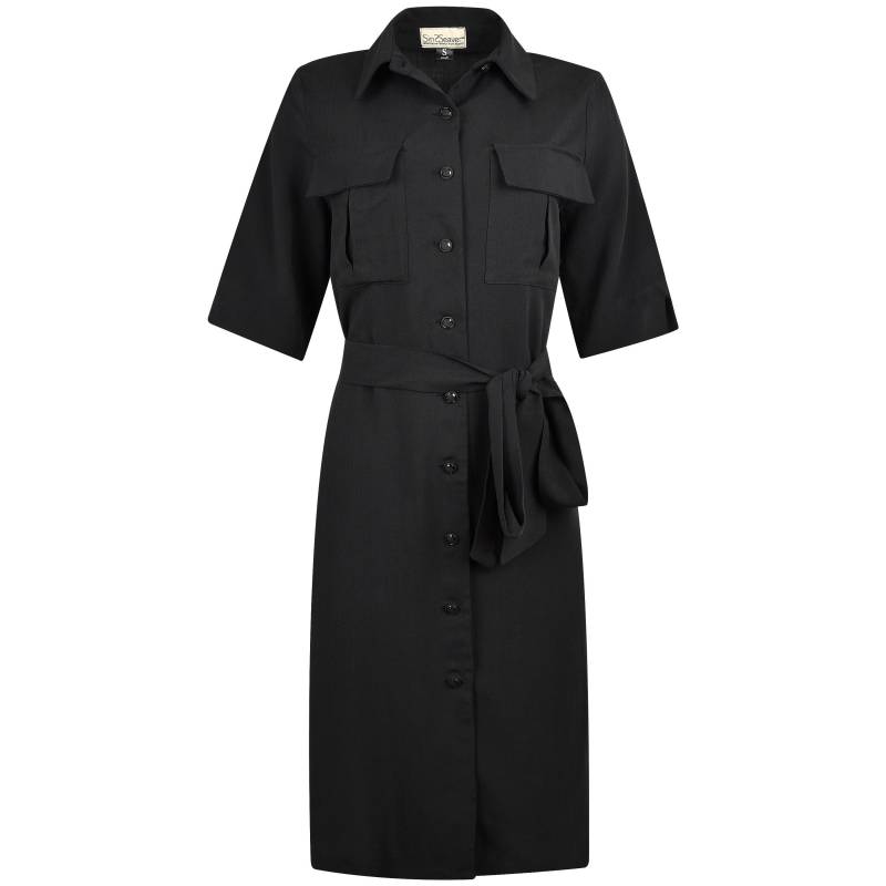 Blazerkleid Knielang Mit Knöpfen Und Taschen Tencel von SinWeaverFashion