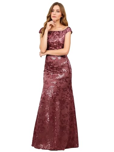 Brautmutterkleider für Hochzeit Pailletten Spitzen Abendkleider Pailletten Abendkleid Langes Spitzenkleid Ballkleid von Sincemeet