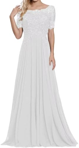 Sincemeet Damen Lange Mutter Der Braut Kleider Chiffon Perlen Spitzenkleid Brautjungfer Mit 1/571 Ärmeln Lang Formelle Abendkleid Sincemeet Damen Lange Mutter Der Braut Kleider Chiffon Perlen Spitzenkleid Brautjungfer Mit 1/571 Ärmeln Lang Formelle Abendkleid von Sincemeet
