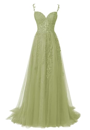 Damen Spitzenapplikation Brautjungfernkleid spaghettiträger Spitze a Linie formelle Abendkleider mit hohem Schlitz Damen Spitzenapplikation Brautjungfernkleid spaghettiträger Spitze a Linie formelle Abendkleider mit hohem Schlitz von Sincemeet