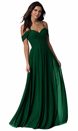 Damen V-Ausschnitt Abendkleid A-Linie Chiffon Off Shoulder Brautjungfernkleid Elegant Lange Partykleider Damen V-Ausschnitt Abendkleid A-Linie Chiffon Off Shoulder Brautjungfernkleid Elegant Lange Partykleider von Sincemeet