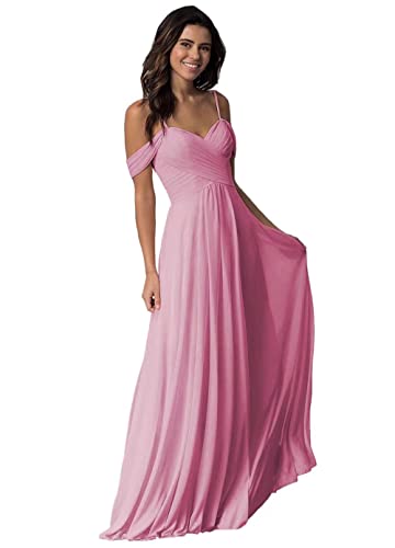 Damen V-Ausschnitt Abendkleid A-Linie Chiffon Off Shoulder Brautjungfernkleid Elegant Lange Partykleider Damen V-Ausschnitt Abendkleid A-Linie Chiffon Off Shoulder Brautjungfernkleid Elegant Lange Partykleider von Sincemeet