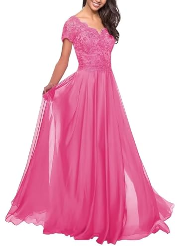 Kleider für die Brautmutter mit Spitzenapplikationen Formelle Abendkleider aus Chiffon in A-Linie für Frauen Kleider für die Brautmutter mit Spitzenapplikationen Formelle Abendkleider aus Chiffon in A-Linie für Frauen von Sincemeet