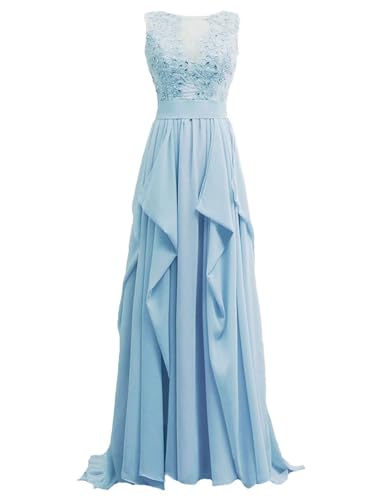 Lace Appliques Mutter der Braut Kleid Lang Formal Abendkleid A-Linie Chiffon Beaded Abendkleid von Sincemeet