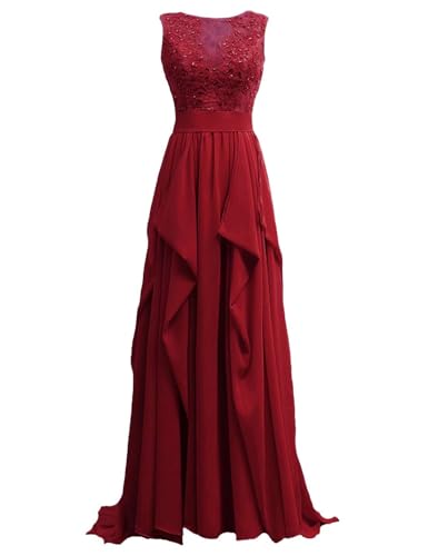 Lace Appliques Mutter der Braut Kleid Lang Formal Abendkleid A-Linie Chiffon Beaded Abendkleid von Sincemeet