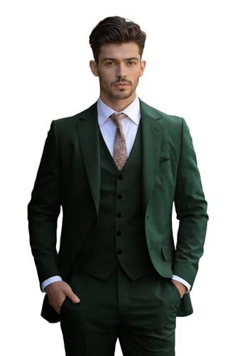 Sincemeet Anzug Herren Slim Fit 3 Teilig Formale Business Anzug Klassische Blazer Weste Hosen Set von Sincemeet