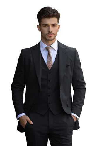 Sincemeet Anzug Herren Slim Fit 3 Teilig Formale Business Anzug Klassische Blazer Weste Hosen Set von Sincemeet