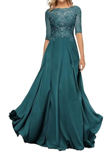 Sincemeet Damen Abendkleid Wadenlang Spitzen Brautmutterkleid Applikationen Chiffon Formales Abendkleider Sincemeet Damen Abendkleid Wadenlang Spitzen Brautmutterkleid Applikationen Chiffon Formales Abendkleider von Sincemeet