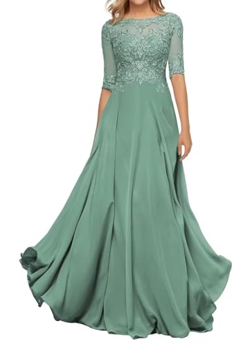 Sincemeet Damen Abendkleid Wadenlang Spitzen Brautmutterkleid Applikationen Chiffon Formales Abendkleider Sincemeet Damen Abendkleid Wadenlang Spitzen Brautmutterkleid Applikationen Chiffon Formales Abendkleider von Sincemeet