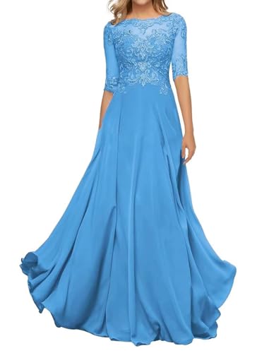 Sincemeet Damen Abendkleid Wadenlang Spitzen Brautmutterkleid Applikationen Chiffon Formales Abendkleider Sincemeet Damen Abendkleid Wadenlang Spitzen Brautmutterkleid Applikationen Chiffon Formales Abendkleider von Sincemeet