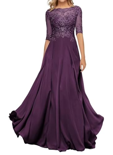 Sincemeet Damen Abendkleid Wadenlang Spitzen Brautmutterkleid Applikationen Chiffon Formales Abendkleider Sincemeet Damen Abendkleid Wadenlang Spitzen Brautmutterkleid Applikationen Chiffon Formales Abendkleider von Sincemeet