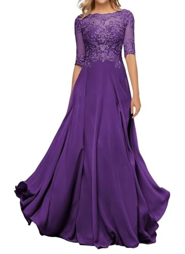 Sincemeet Damen Abendkleid Wadenlang Spitzen Brautmutterkleid Applikationen Chiffon Formales Abendkleider Sincemeet Damen Abendkleid Wadenlang Spitzen Brautmutterkleid Applikationen Chiffon Formales Abendkleider von Sincemeet