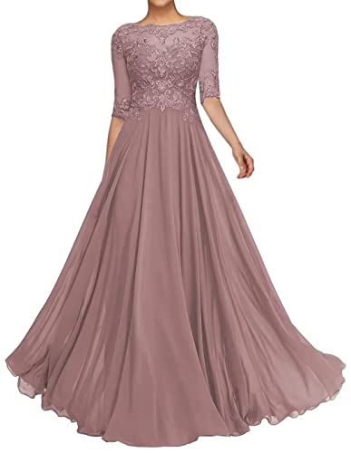 Sincemeet Spitzenapplikationen Abendkleid Lang Chiffon Mutter Der Braut Kleider Perlen Brautjungfer Mit 1/2 Ärmeln Sincemeet Spitzenapplikationen Abendkleid Lang Chiffon Mutter Der Braut Kleider Perlen Brautjungfer Mit 1/2 Ärmeln von Sincemeet