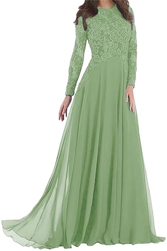 Sincemeet Spitzenkleider für die Brautmutter Formelle Abendkleider mit Langen Ärmeln A-line Chiffon Abschlussballkleider Sincemeet Spitzenkleider für die Brautmutter Formelle Abendkleider mit Langen Ärmeln A-line Chiffon Abschlussballkleider von Sincemeet