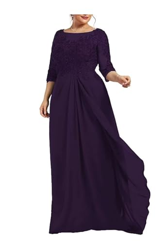 Sincemeet Spitzenkleider für die Brautmutter Übergröße Chiffon-Abendkleid für die Hochzeit U-Ausschnitt Ballkleider Sincemeet Spitzenkleider für die Brautmutter Übergröße Chiffon-Abendkleid für die Hochzeit U-Ausschnitt Ballkleider von Sincemeet