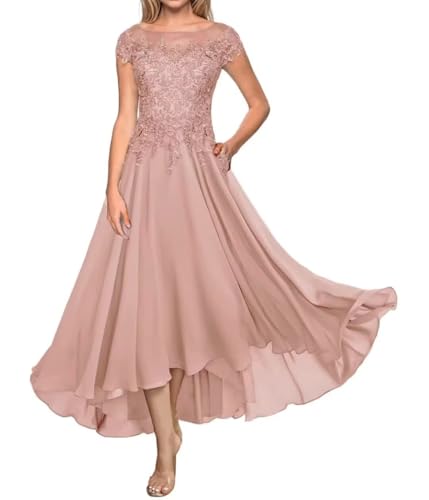Teelänge Mutter der Braut Kleid Spitze Lang Formal Abendkleid Chiffon Hochzeit Gastkleider für Kurzarm Teelänge Mutter der Braut Kleid Spitze Lang Formal Abendkleid Chiffon Hochzeit Gastkleider für Kurzarm von Sincemeet