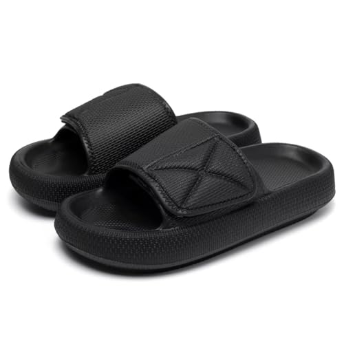 SincereWay Frauen Und Männer Rutschen Sandalen Weiches Kissen Verstellbarer Riemen Schieber Hausschuhe Sommer Hausschuhe Für Innen Außen von SincereWay