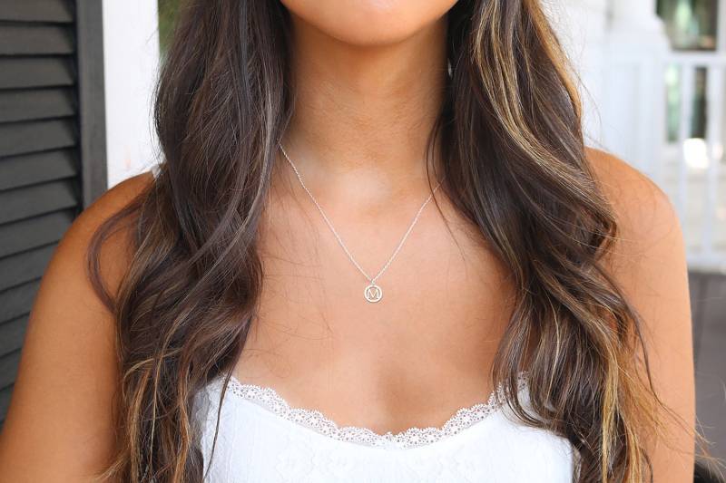 Personalisierte Initiale Halskette Gold Initial Silber J K Jeder Buchstabe von SincerelySilverShop