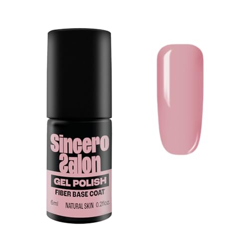 Sincero Salon Fiberglas Gel Base Natural Skin - Nagelhärter - UV Nagellack - Unterlack für Nägel - Gel Nail Polish für beschädigte Nägel - UV Nagellack 6ml von Sincero Salon
