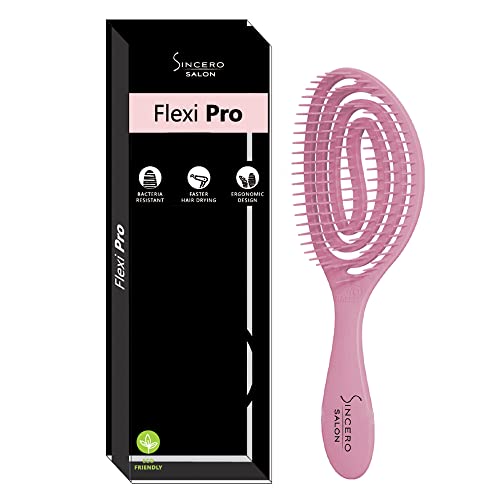 Sincero Salon Flexi Pro Haarbürste Rosa - Haarbürste Antistatisch - Wet Brush für Damen - Ideal für Lange Haare & Locken Bürste - Haarbürste Ohne Ziepen - Hair Brush - Umweltfreundlich Sincero Salon Flexi Pro Haarbürste Rosa - Haarbürste Antistatisch - Wet Brush für Damen - Ideal für Lange Haare & Locken Bürste - Haarbürste Ohne Ziepen - Hair Brush - Umweltfreundlich von Sincero Salon