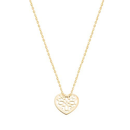 Sinez Gold Damen-Halskette mit Anhänger Herz 8 Karat (333) Gelbgold von Sinez