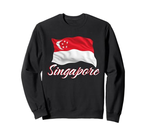 Singapur-Flagge von Singapur, patriotische Männer, Frauen, Kinder Sweatshirt von Singapore Flag Asian Heritage Apparel & Gifts