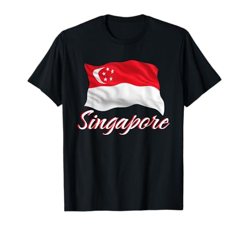 Singapur-Flagge von Singapur, patriotische Männer, Frauen, Kinder T-Shirt von Singapore Flag Asian Heritage Apparel & Gifts
