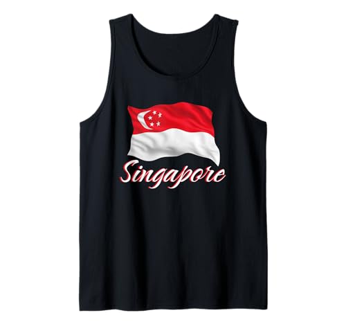 Singapur-Flagge von Singapur, patriotische Männer, Frauen, Kinder Tank Top von Singapore Flag Asian Heritage Apparel & Gifts
