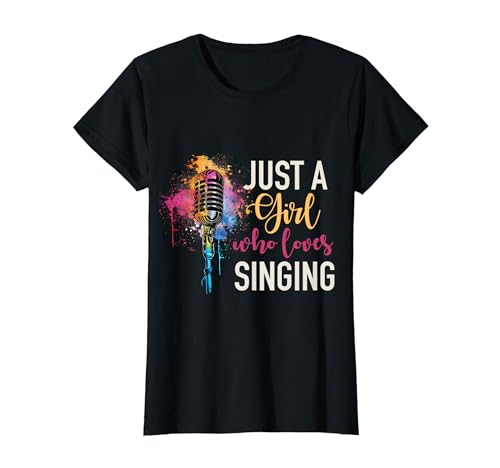 Sängerin Vintage Mikrofon singendes Mädchen Chor Oper T-Shirt von Singer Apparel Co.