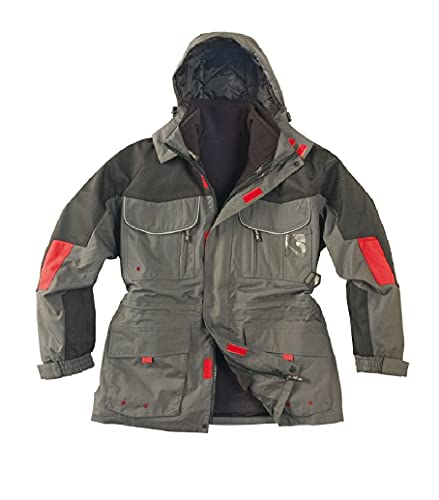 Singer Safety 3 in 1 Herren Parka, Ripstop Polyester mit austrennbarer Fleece-Innenjacke von Singer Safety