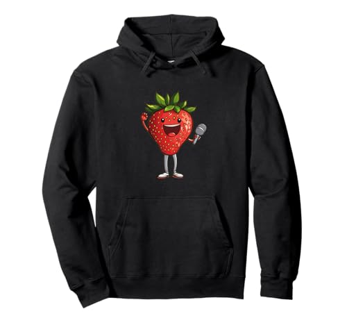 The Mic Drop Master in Beerenform für Erwachsene und Kinder Pullover Hoodie von Singing Strawberry