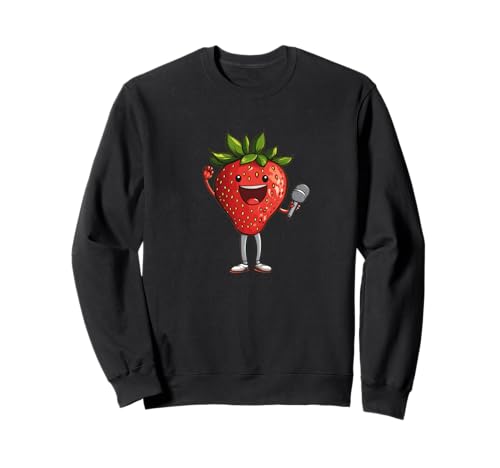 The Mic Drop Master in Beerenform für Erwachsene und Kinder Sweatshirt von Singing Strawberry