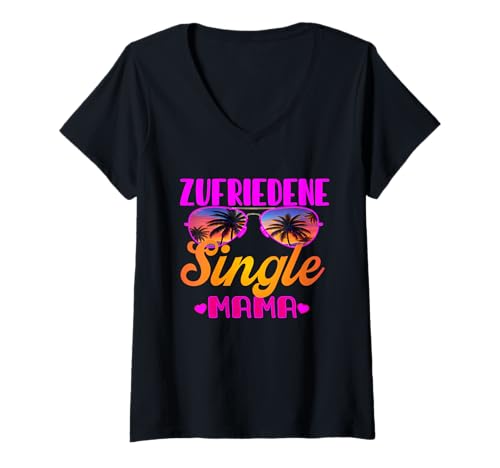 Damen Warum ich single bin Alleinerziehende mama Ich bin single T-Shirt mit V-Ausschnitt von Single Malle accessoires Alleinerziehende mama