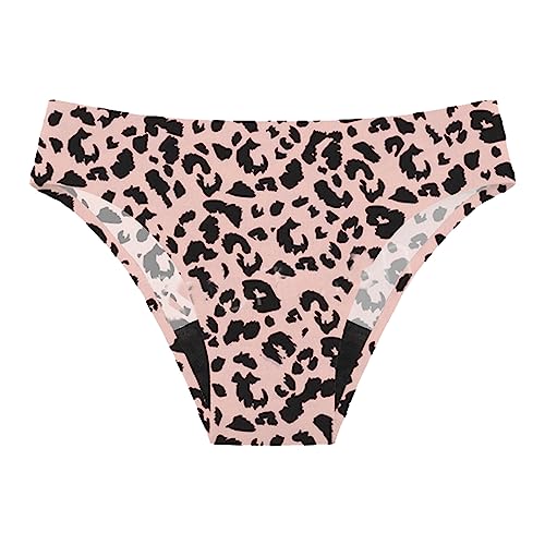 Perioden UnterwäSche Damen Auslaufsicher Bikinihose Frauen FüR Menstruation Menstruations-HöSchen MäDchen Slips Teenager-HöSchen Unterhosen,bikini jugendliche mädchen,Leopardenprint Pink,S von Singular-Point